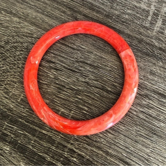 Vtg Marbled Plastic Bangle - Picture 2 of 8